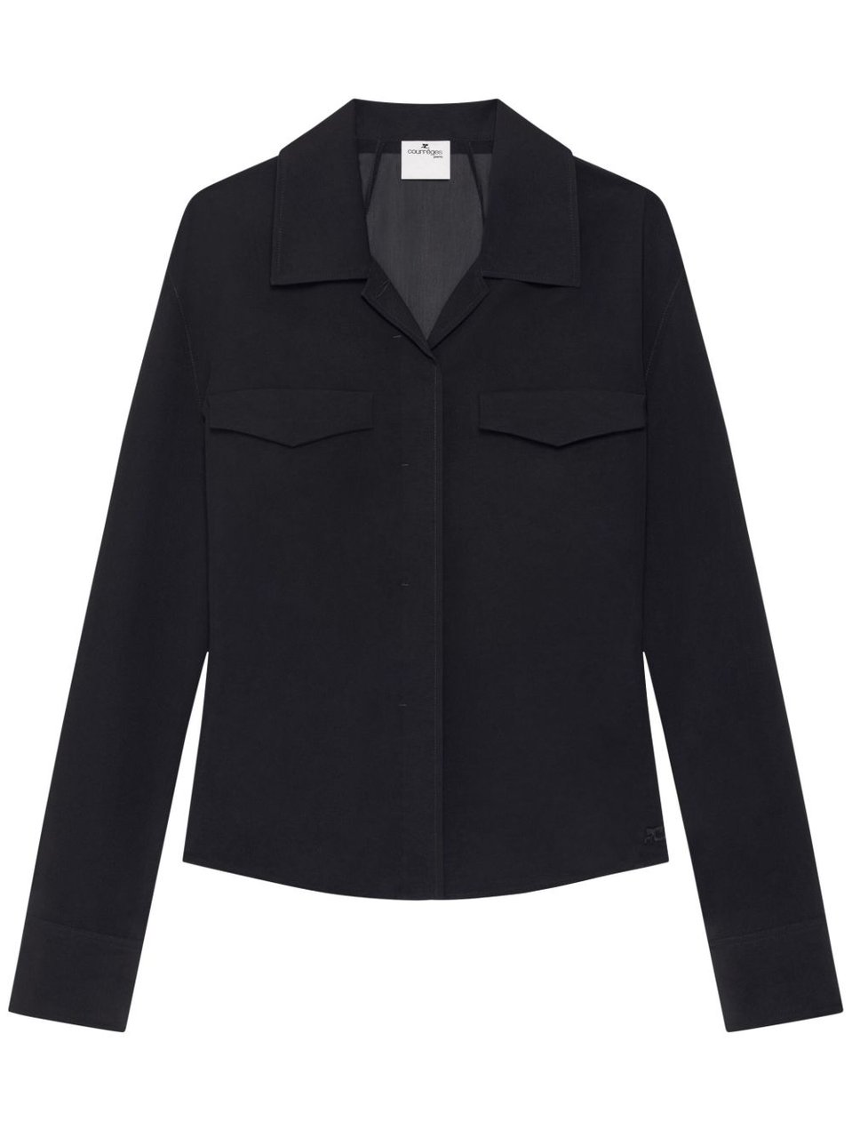 COURREGES Long-Sleeved Black Top Zwart