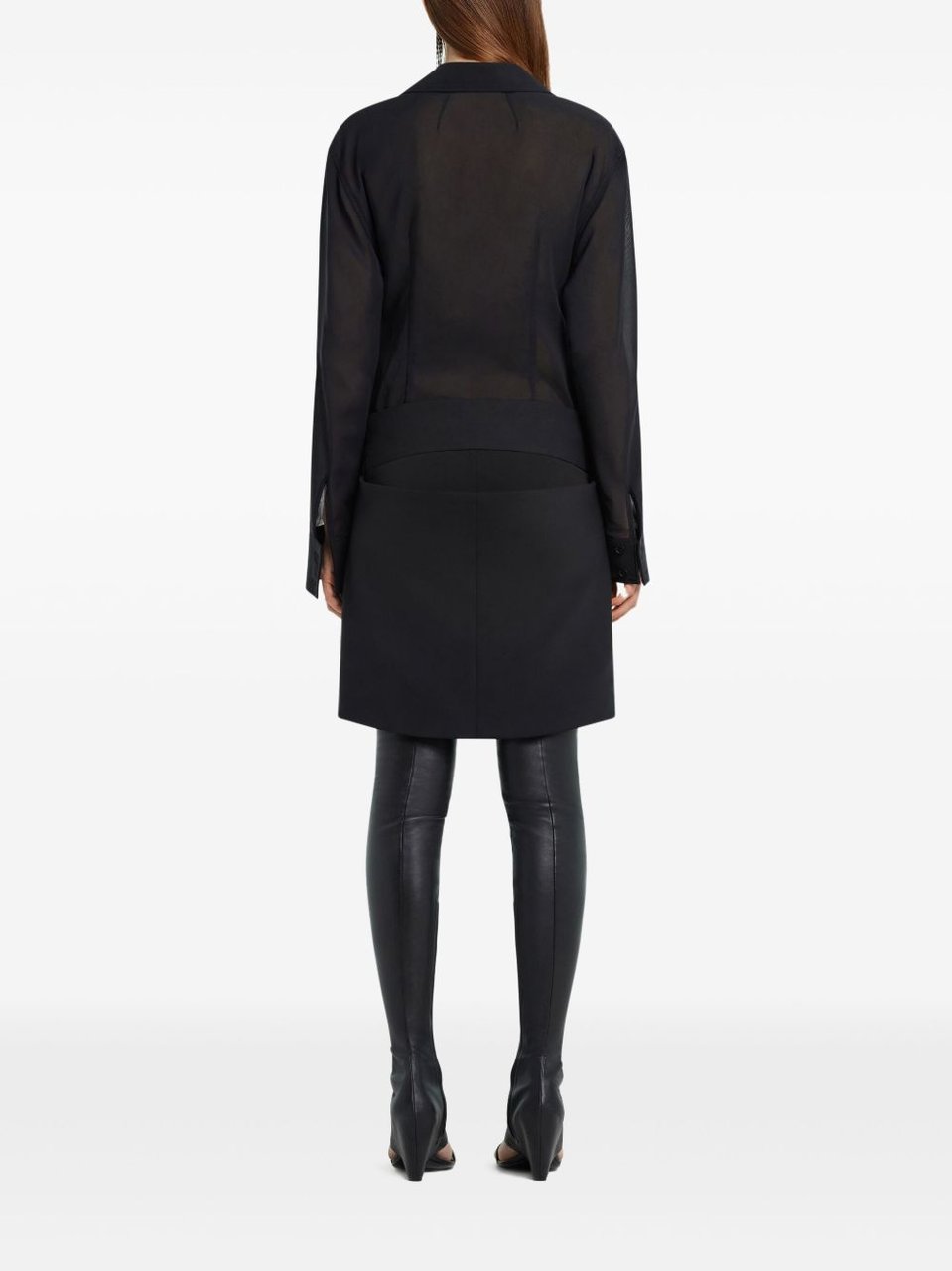 COURREGES Long-Sleeved Black Top Zwart
