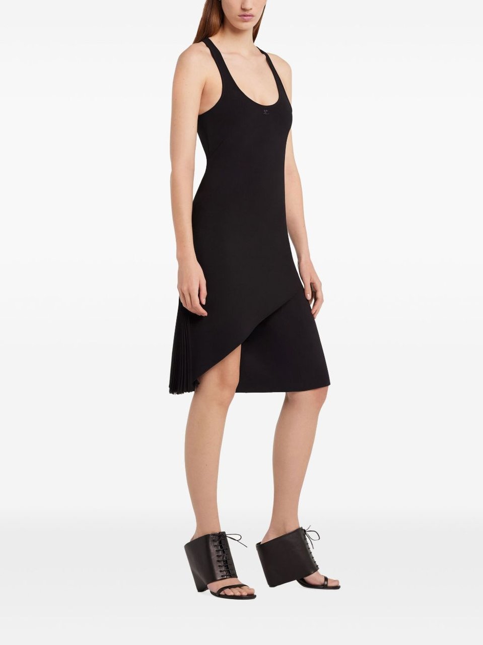 COURREGES Knee-Length Black Dress Zwart