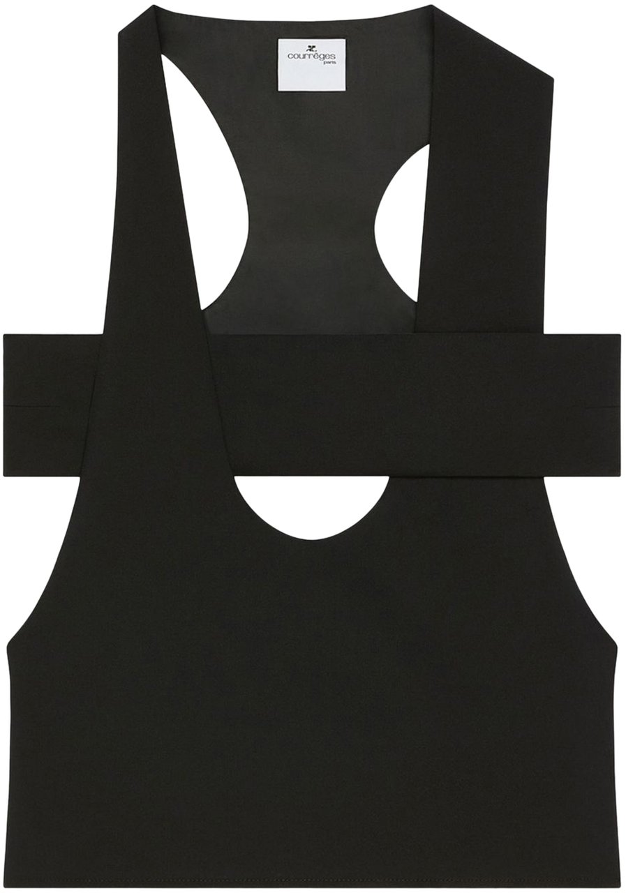 COURREGES Top Black Zwart