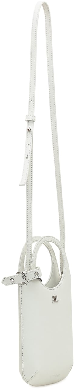 COURREGES Borsa Compatta in Pelle Wit