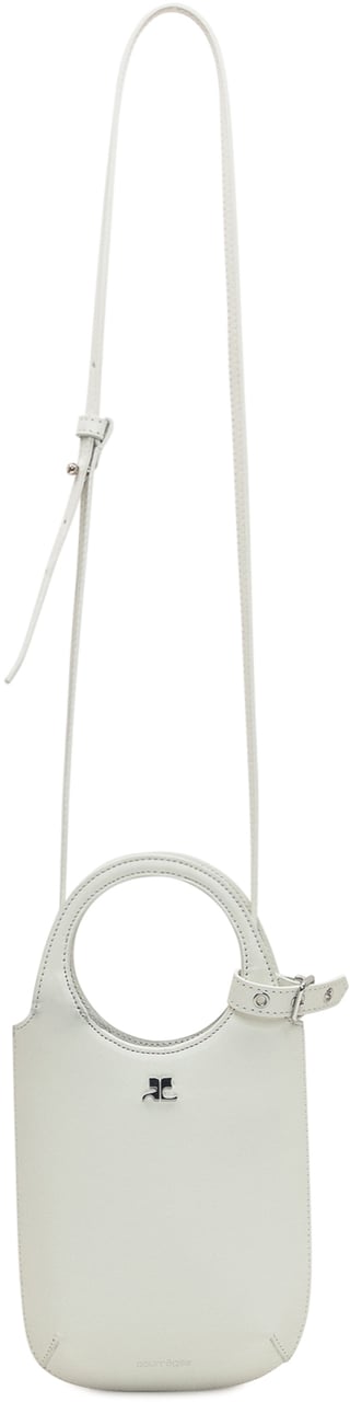 COURREGES Borsa Compatta in Pelle Wit