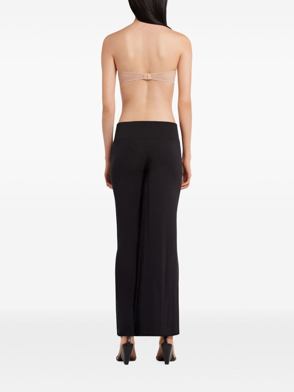 COURREGES Belted Waist Trousers with Pleat Detailing Zwart