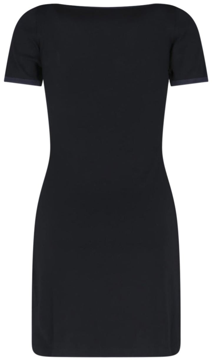 COURREGES "Holistic Contrast" Mini Dress Zwart