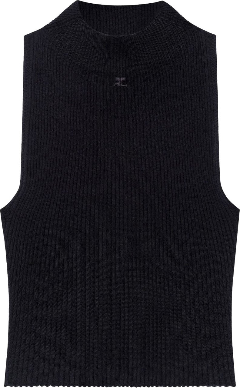 COURREGES Top Black Zwart