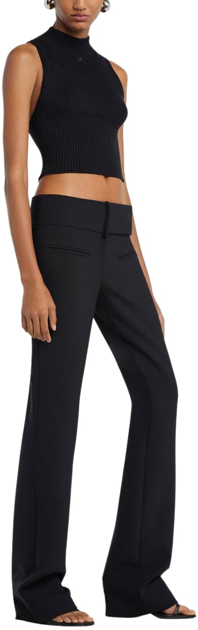 COURREGES Top Black Zwart