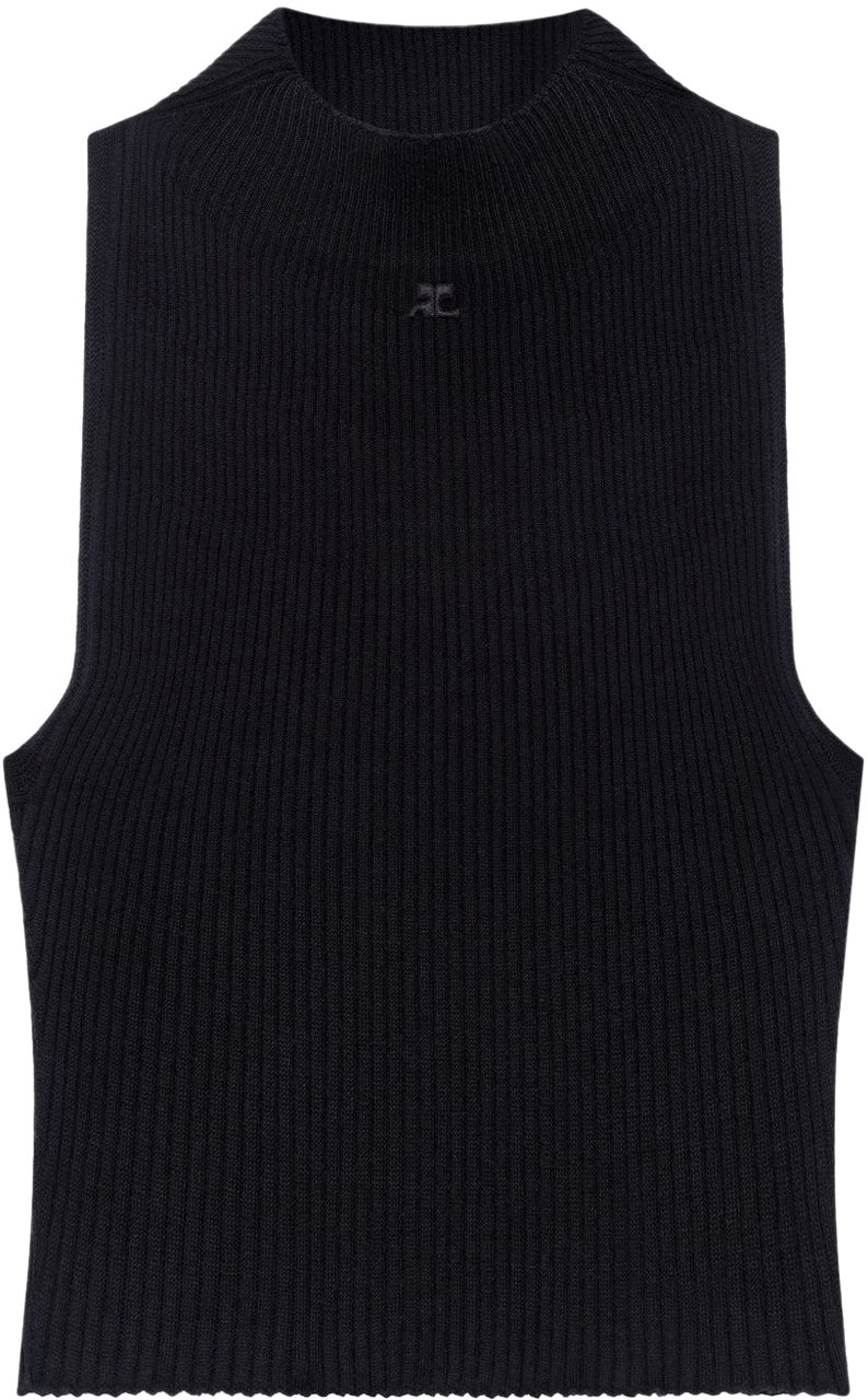 COURREGES Top Black Zwart
