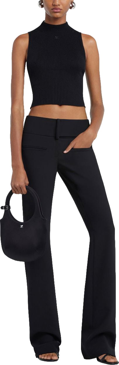 COURREGES Top Black Zwart