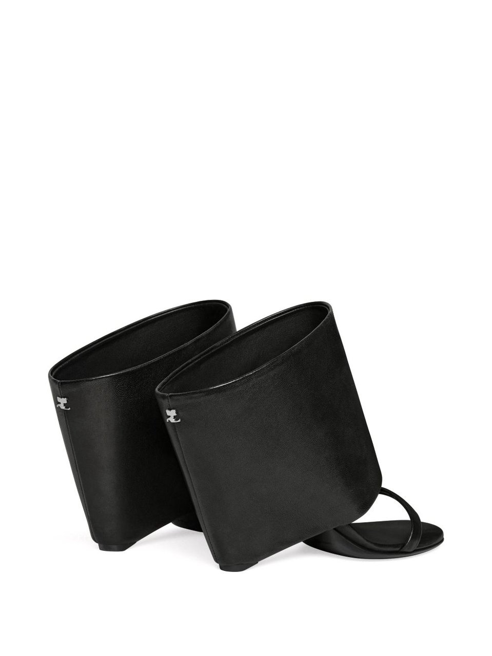 COURREGES Wedge Heel Sandals Zwart