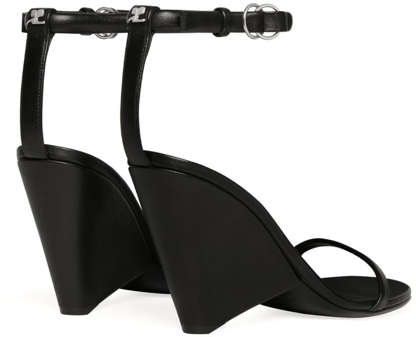 COURREGES Wedge Heel Sandals Zwart