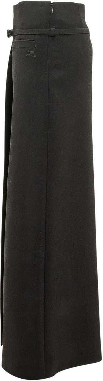 COURREGES Gonna Lunga con Cintura Zwart