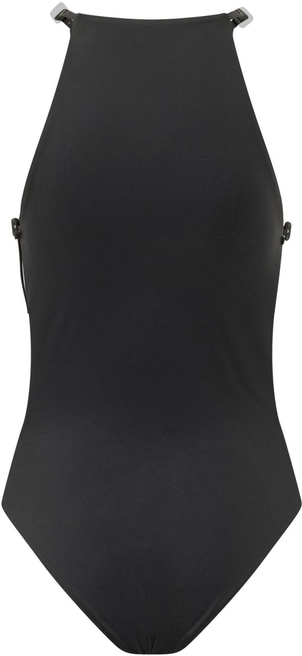 COURREGES Costume Intero Cut Out con Logo Zwart