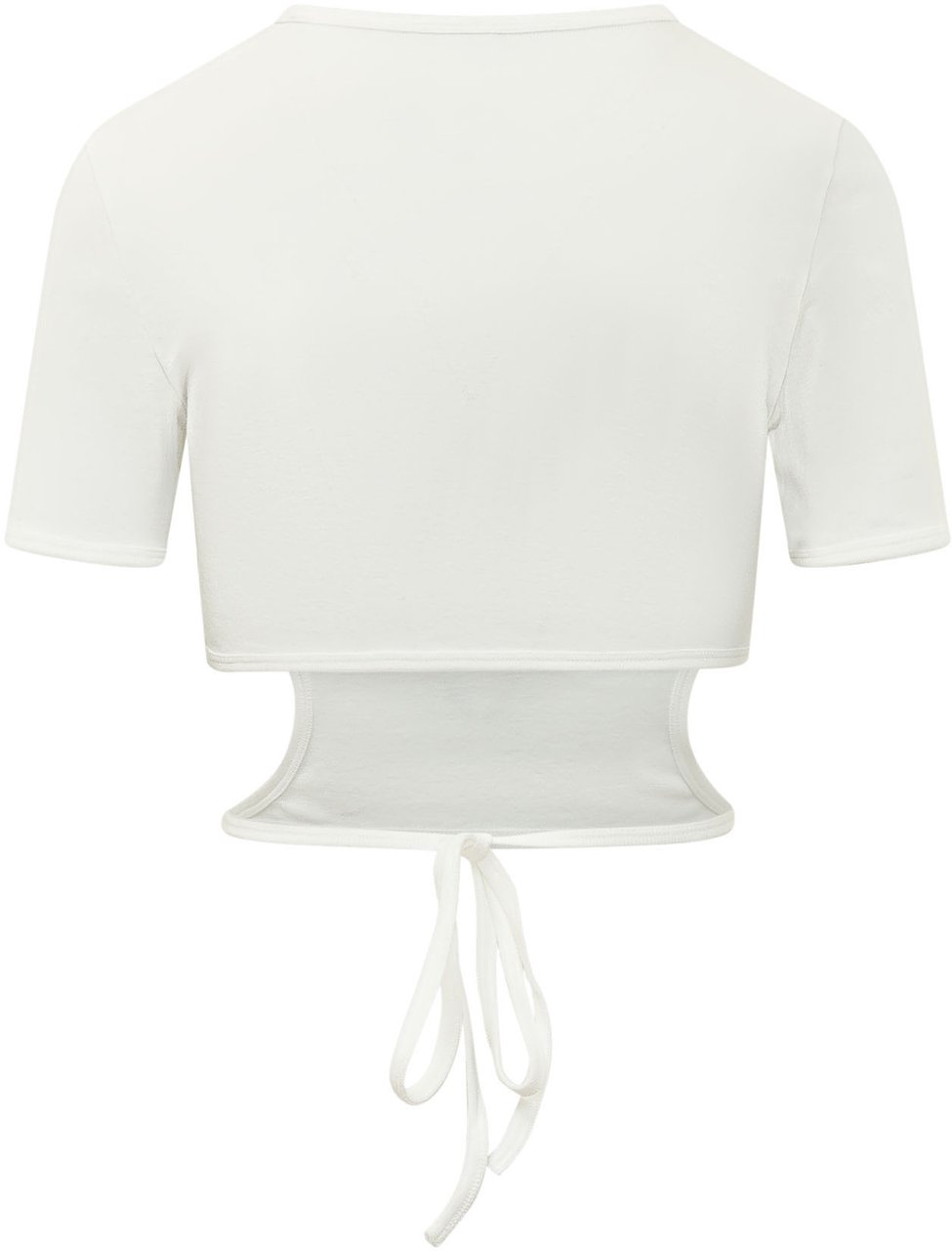 COURREGES T-shirt con Cut Out e Laccio Wit