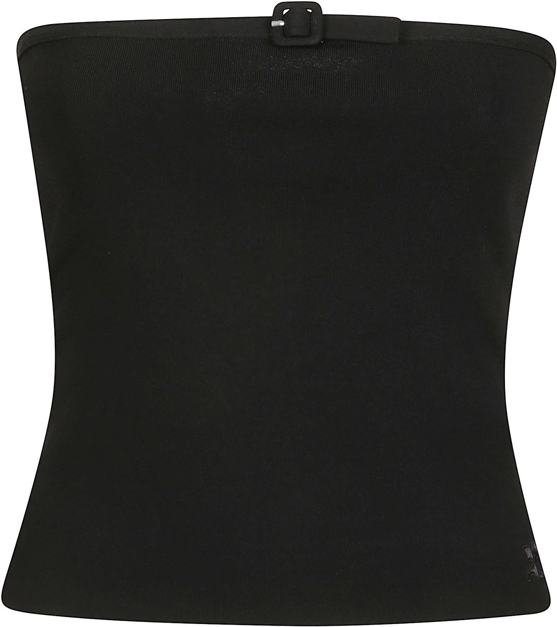 COURREGES Buckle Knit Bustier Top Black Zwart