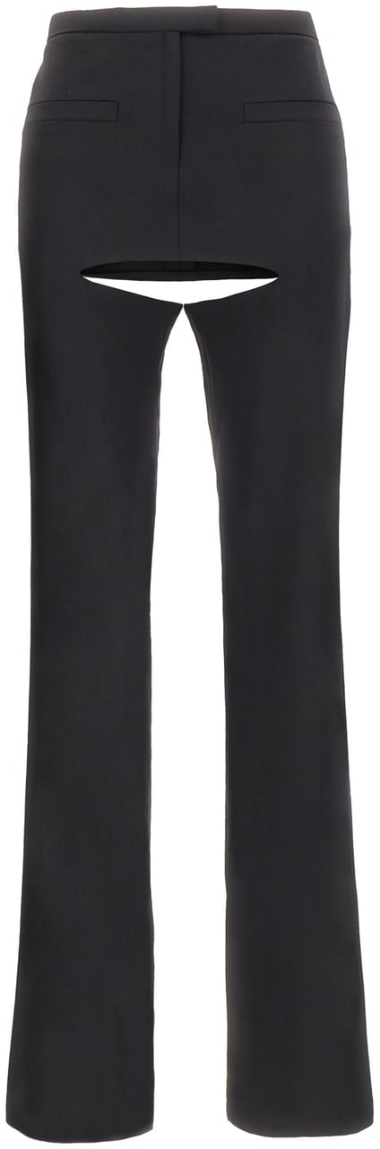 COURREGES Courreges Black stretch wool pant Zwart