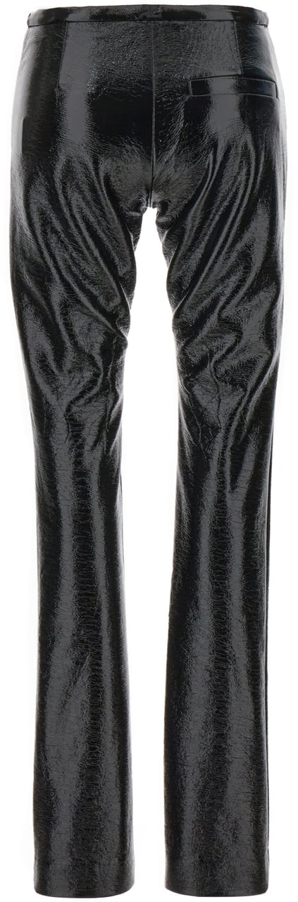 COURREGES Courreges Black vinyl pant Zwart