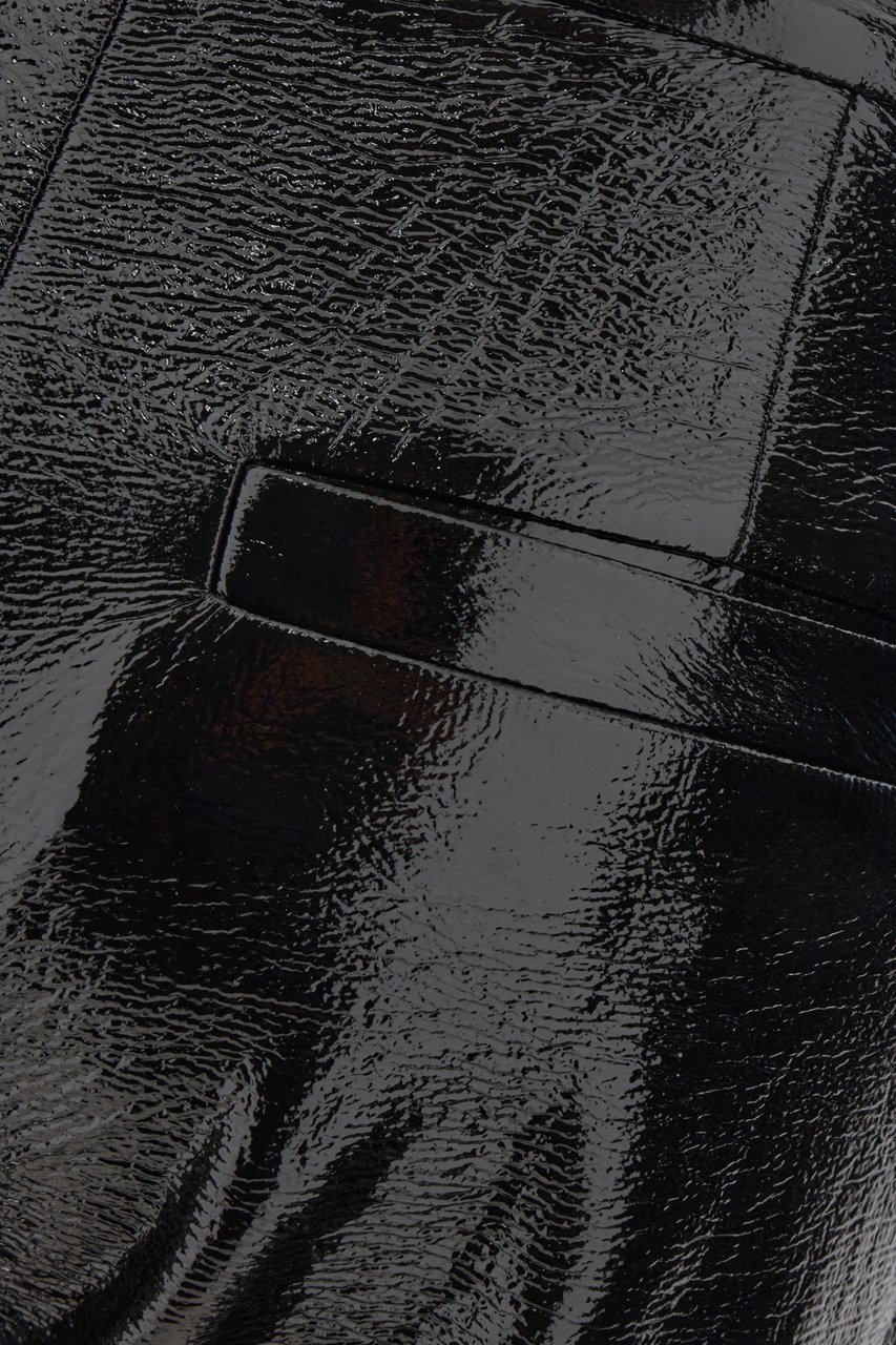 COURREGES Courreges Black vinyl pant Zwart