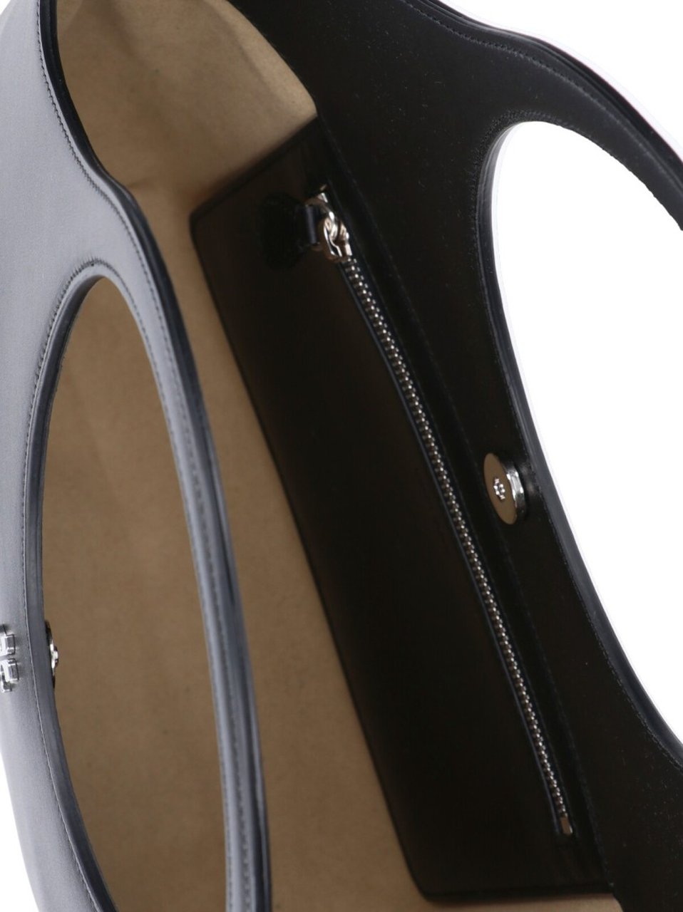 COURREGES "Holy" Medium Handbag – Black Zwart
