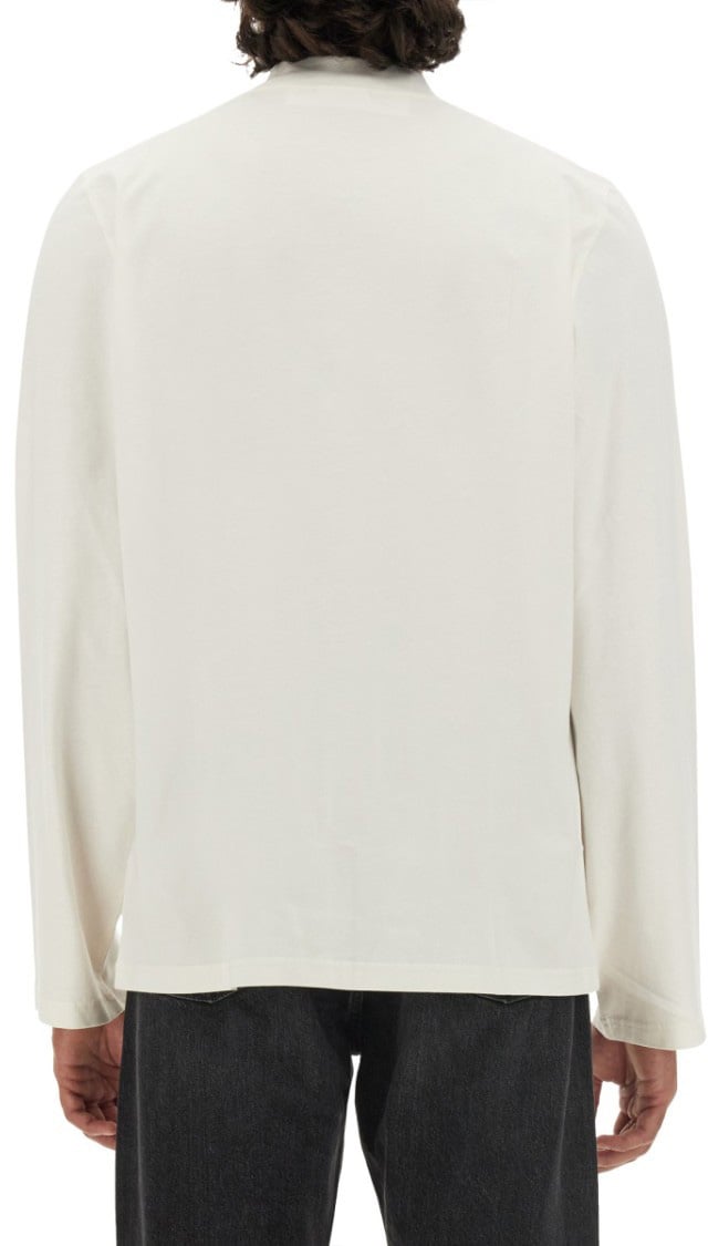 COURREGES White T-Shirt With Subtle Logo Detail Wit