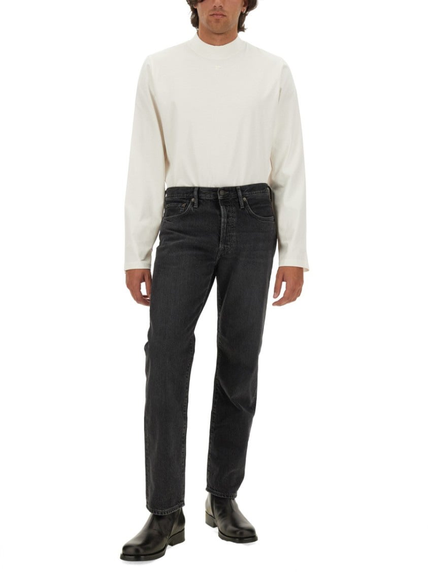 COURREGES White T-Shirt With Subtle Logo Detail Wit