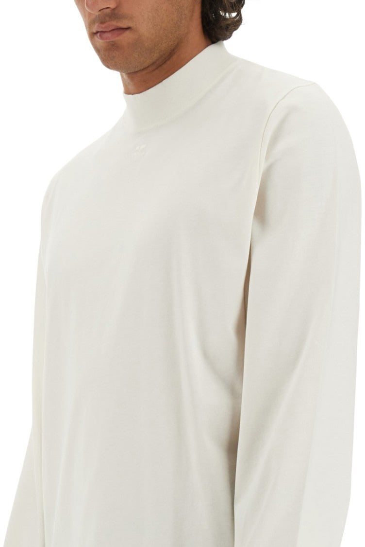 COURREGES White T-Shirt With Subtle Logo Detail Wit