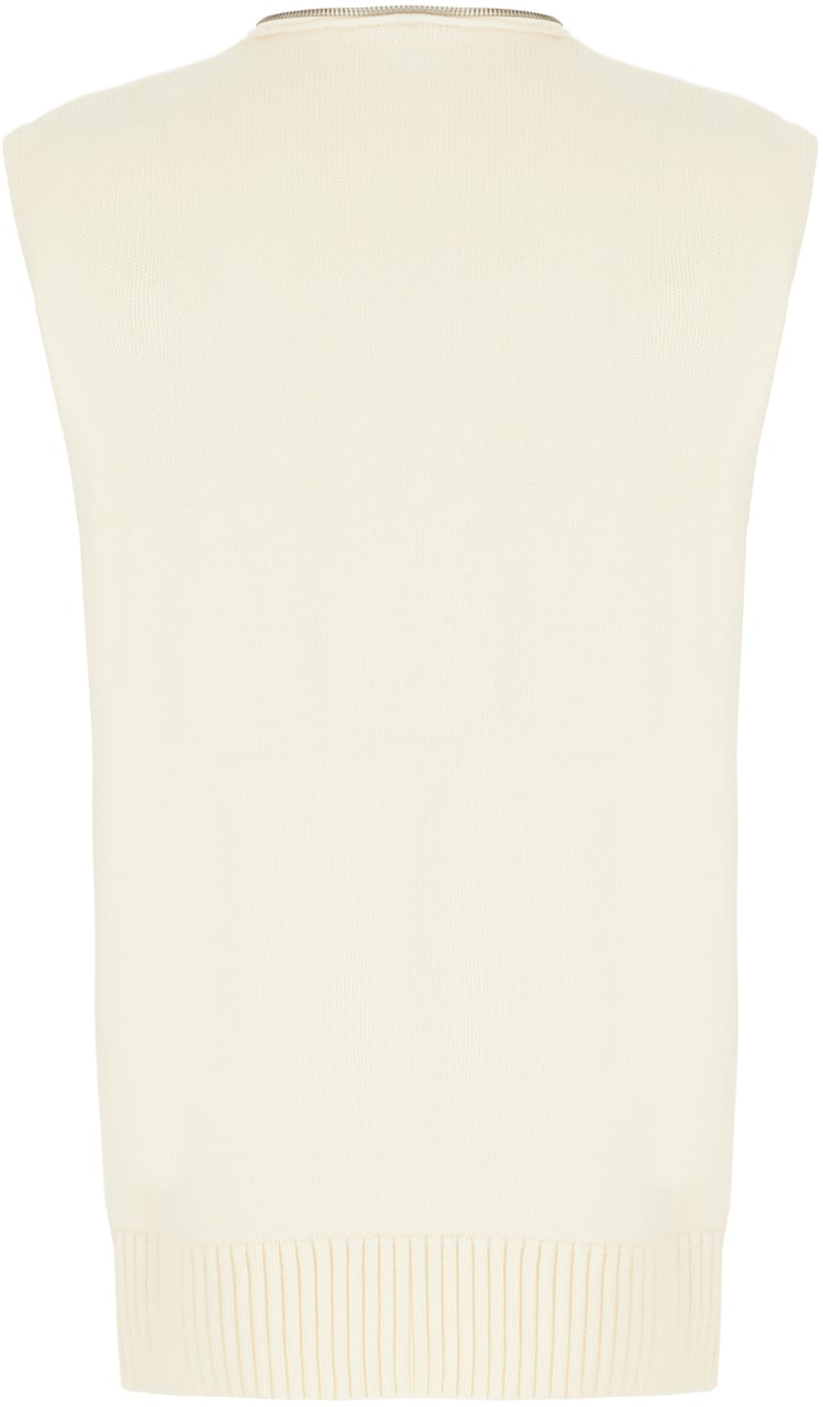 COURREGES Courreges Ivory wool vest Neutraal