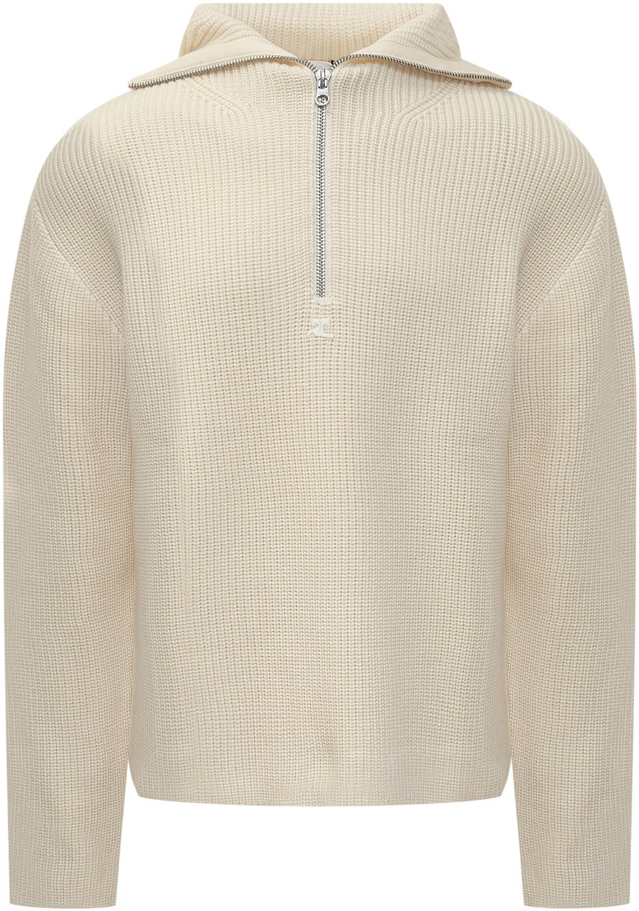 COURREGES Maglia con Logo Wit