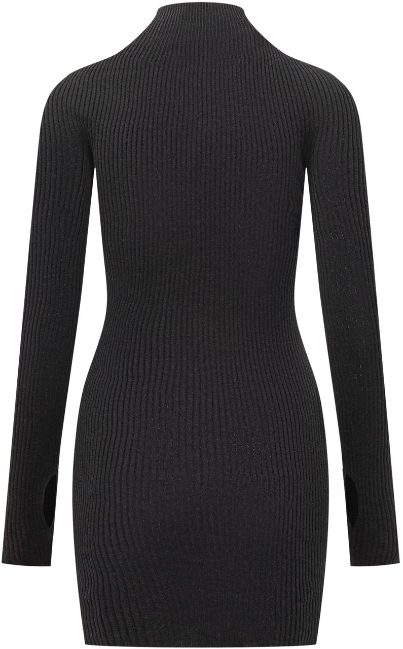 COURREGES Abito con Logo Zwart