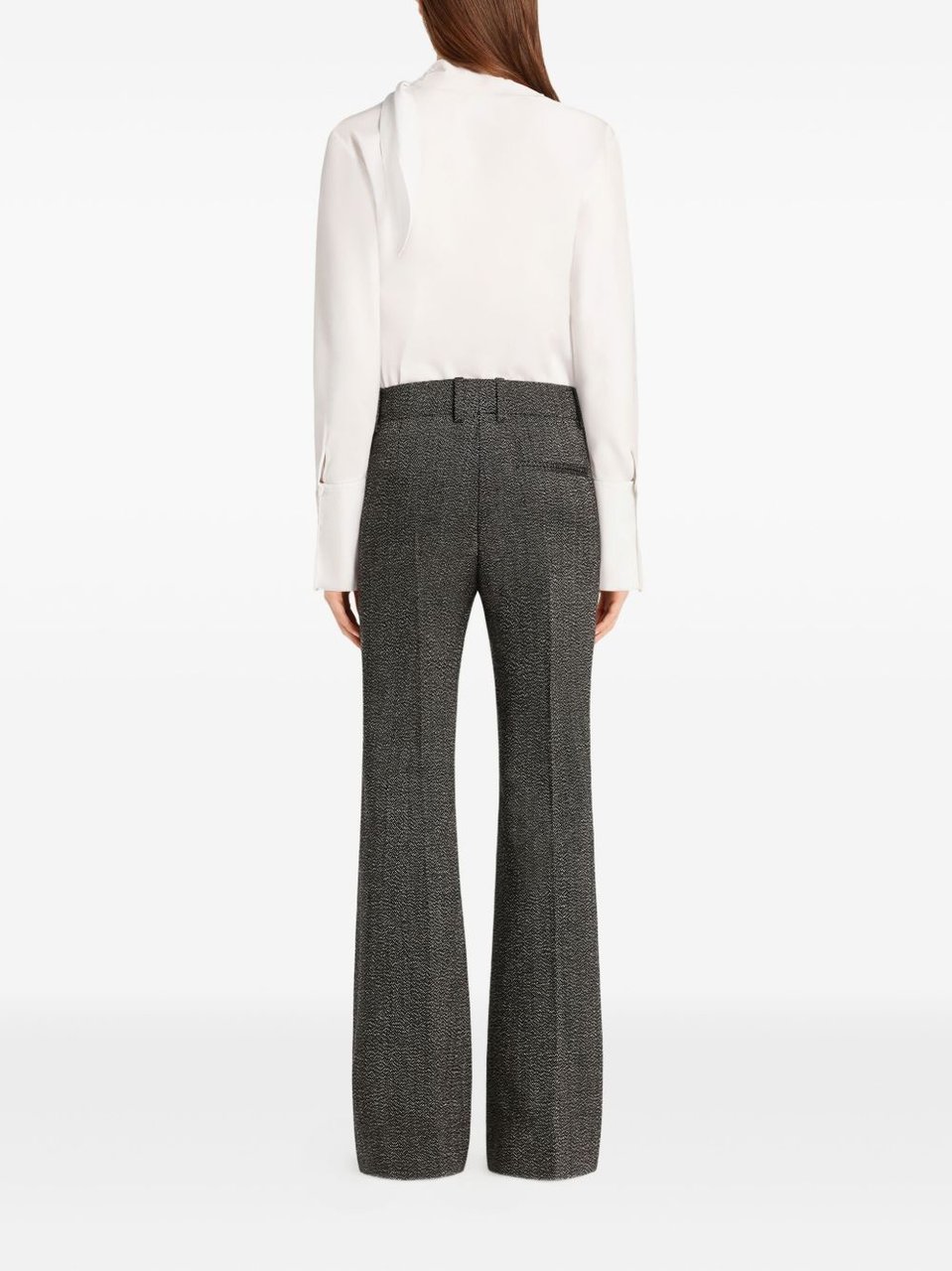 COURREGES Asymmetric White Long-Sleeved Top Wit