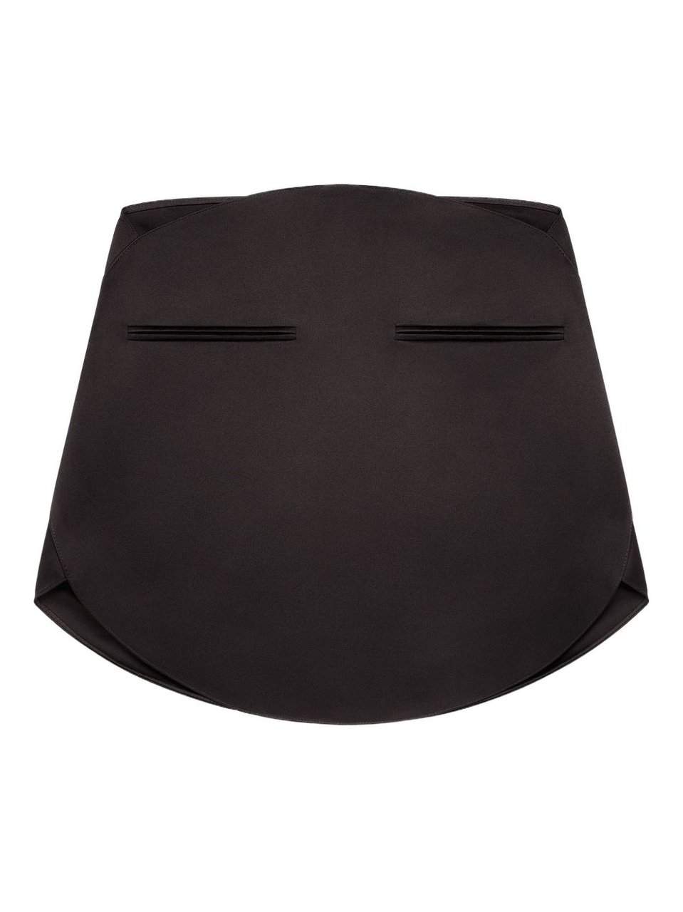 COURREGES Mini Skirt with Satin Finish Zwart