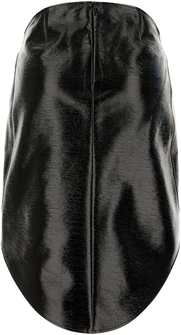 COURREGES Courreges Black synthetic leather skirt Zwart