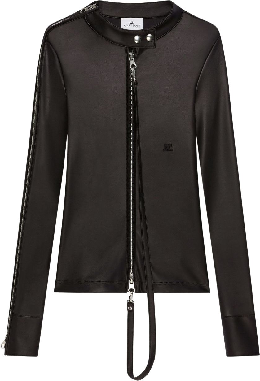 COURREGES Top Black Zwart