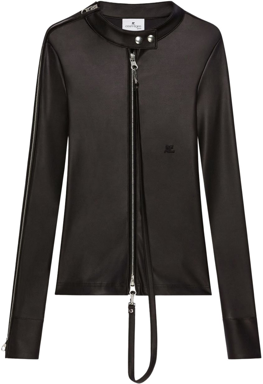 COURREGES Top Black Zwart
