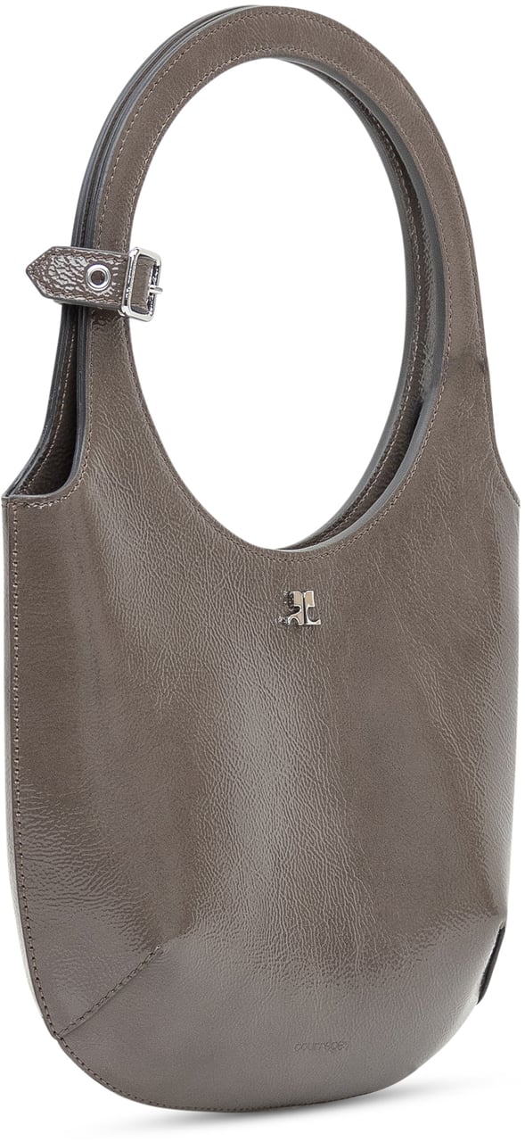 COURREGES Courrèges Borsa Holy Naplack in Pelle Grigia Grijs