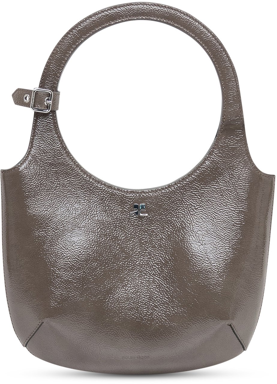 COURREGES Courrèges Borsa Holy Naplack in Pelle Grigia Grijs