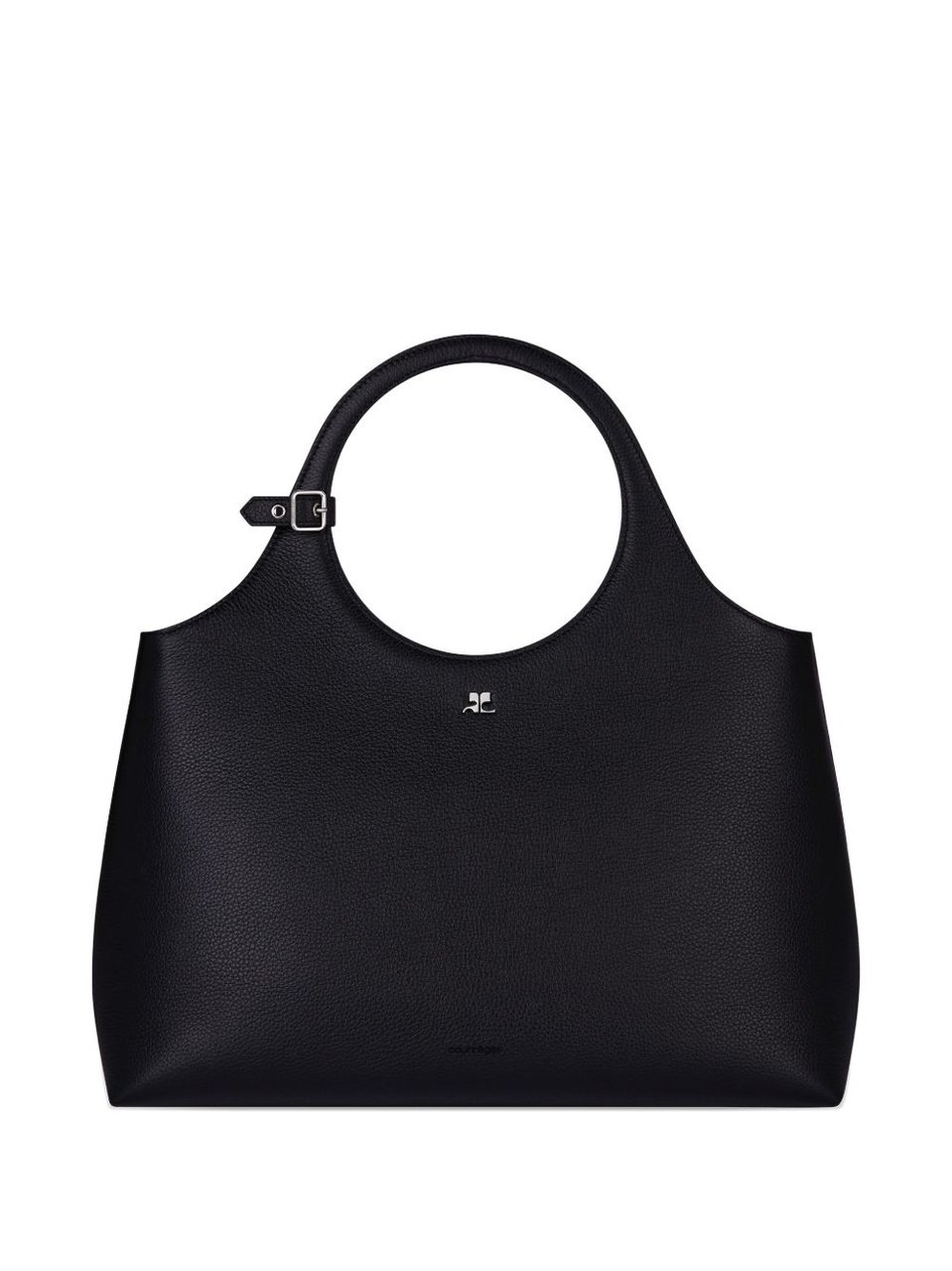 COURREGES Circular Top Handle Bag Zwart