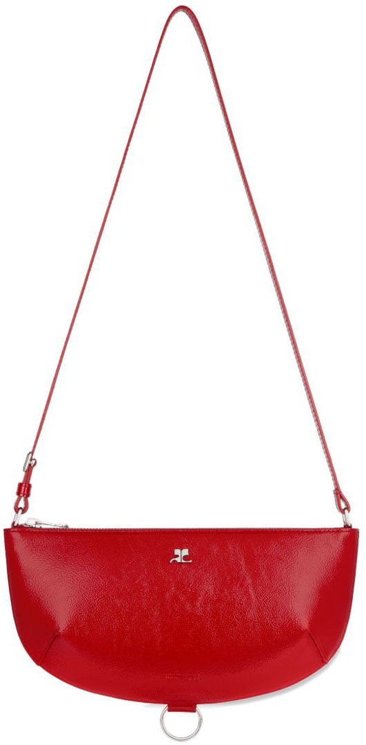 COURREGES Neutrals Holy Eclipse Crescent Bag Rood