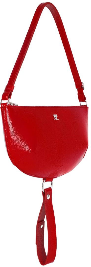 COURREGES Neutrals Holy Eclipse Crescent Bag Rood