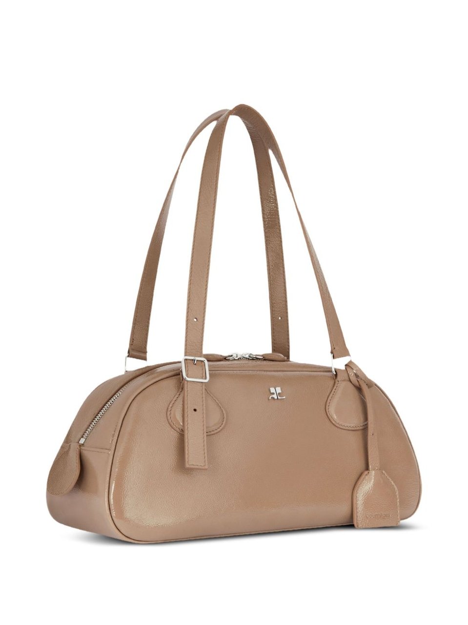 COURREGES Beige Handbag with Adjustable Straps Roze