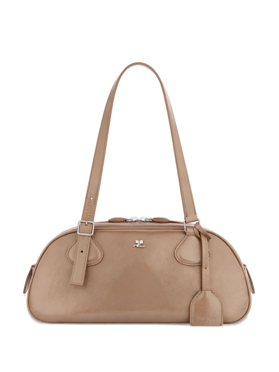 COURREGES Beige Handbag with Adjustable Straps Roze