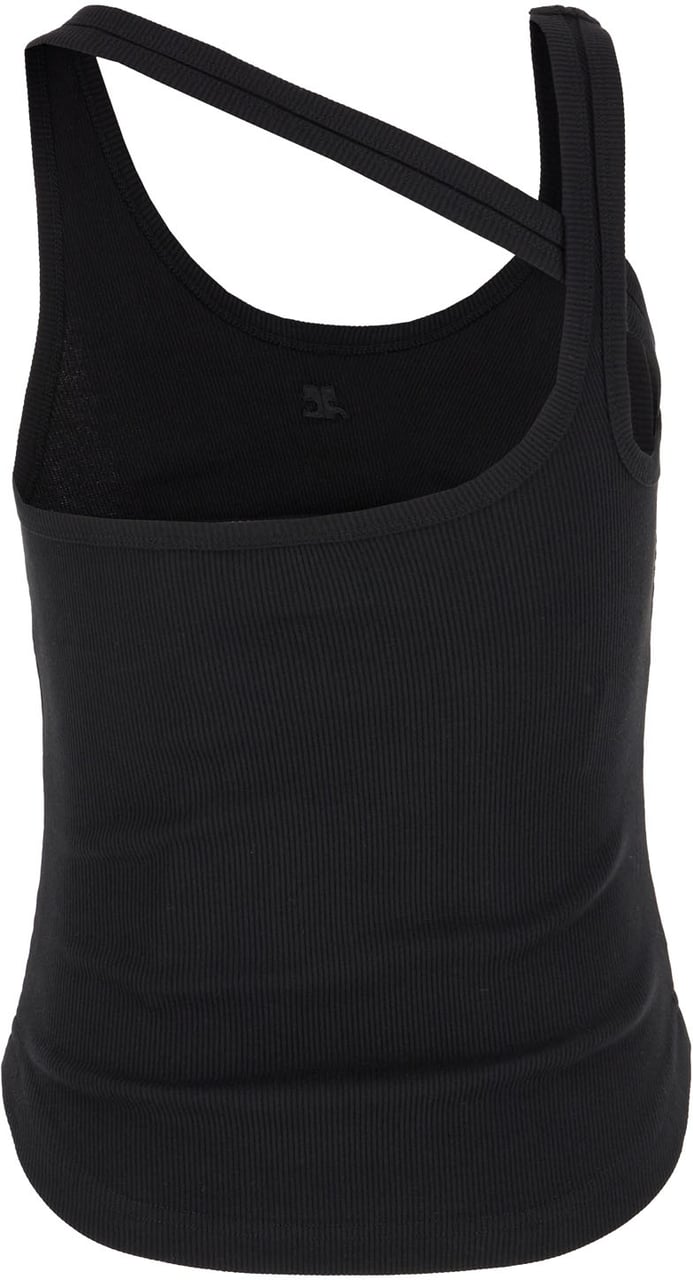 COURREGES Courreges Black cotton top Zwart