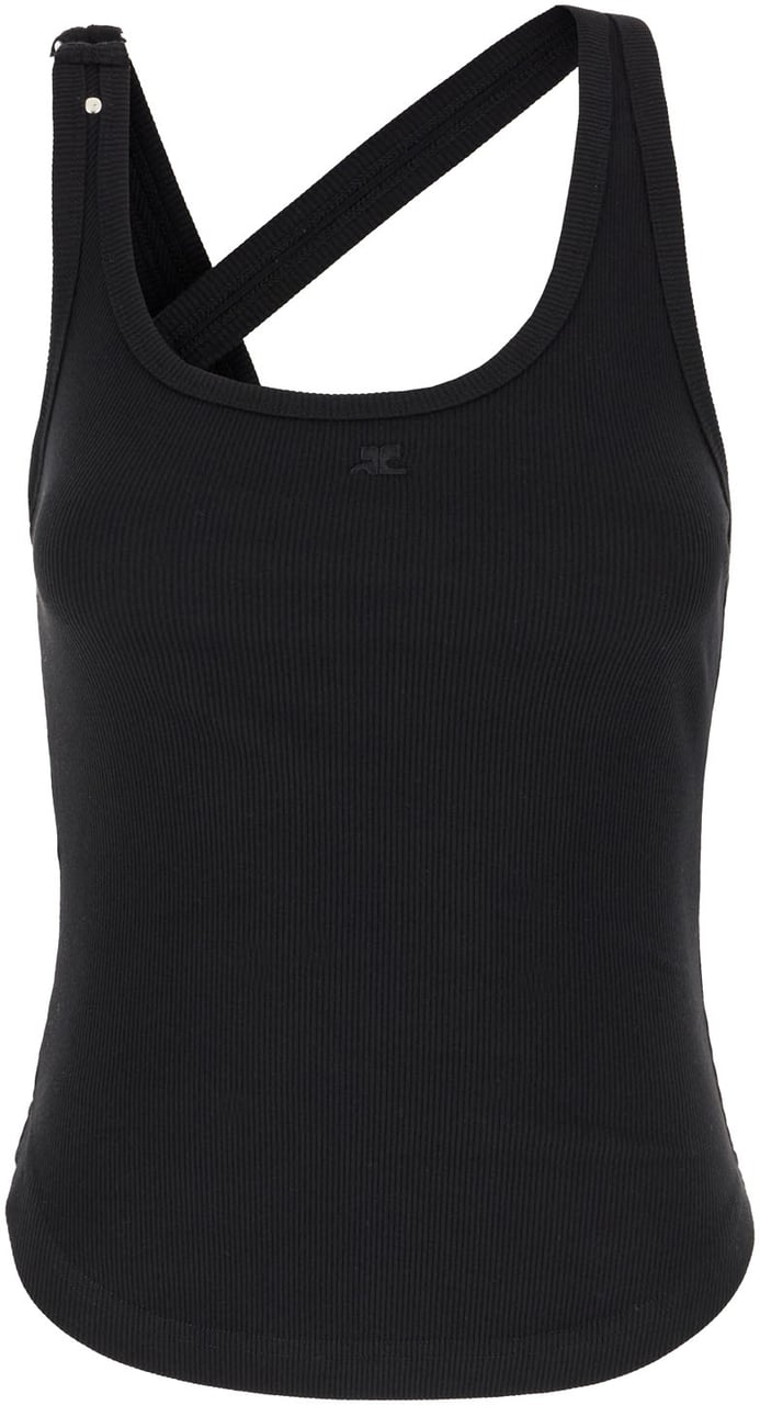 COURREGES Courreges Black cotton top Zwart