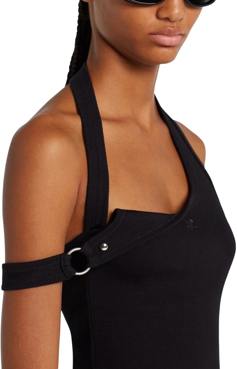 COURREGES Top Black Zwart