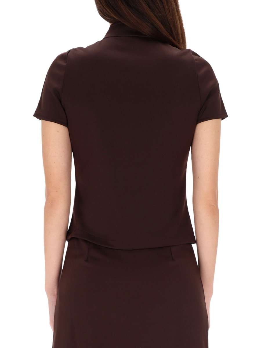 COURREGES Interlock Full Front Zipper Top Zwart