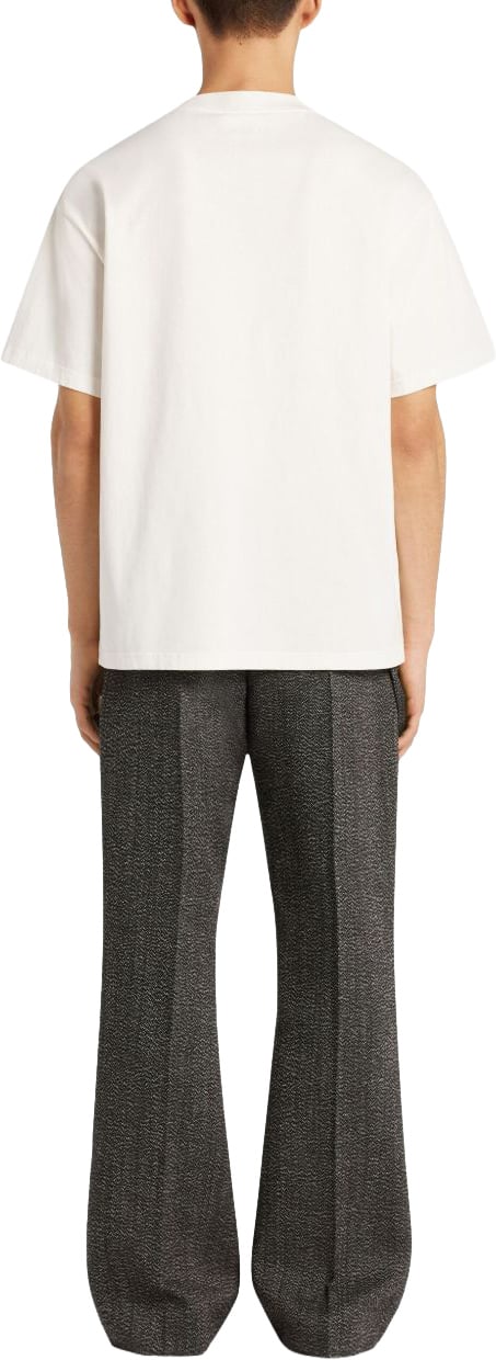 COURREGES White Crew Neck T-Shirt Wit