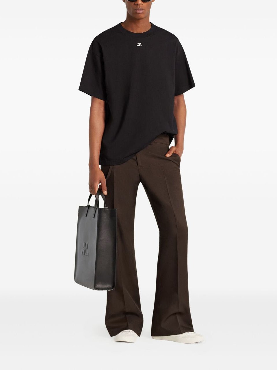 COURREGES T-Shirts And Polos Black Zwart