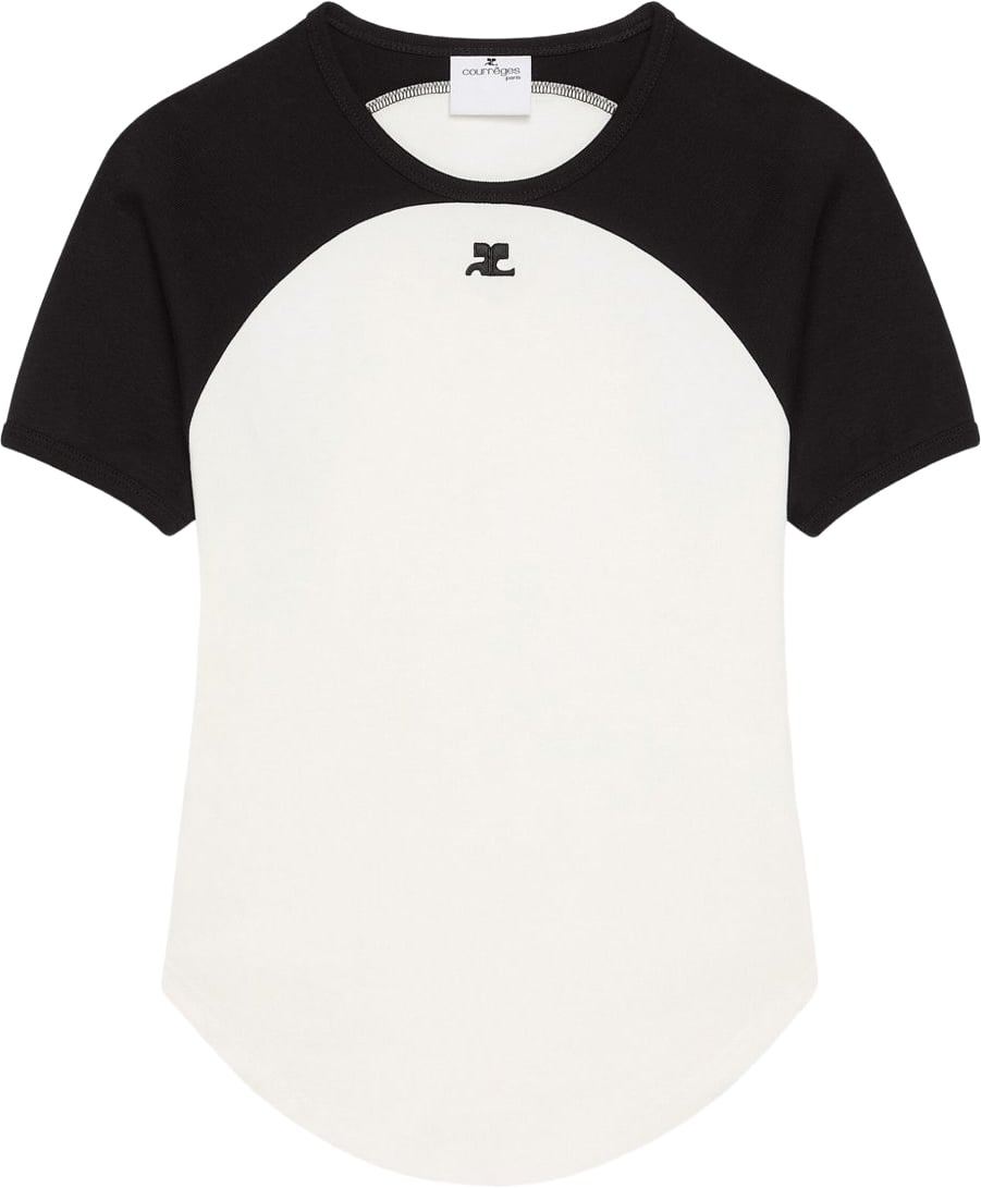 COURREGES Top White/Black Divers