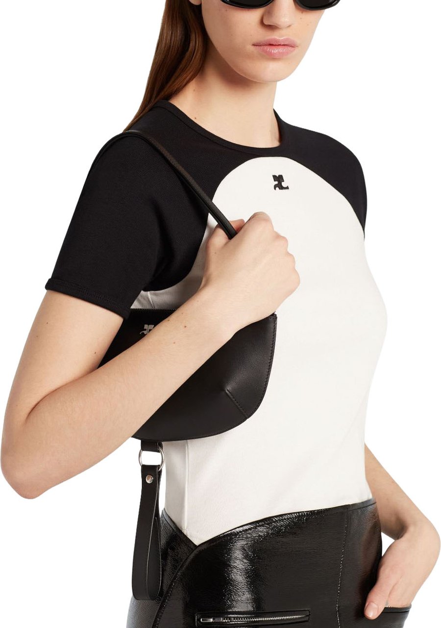 COURREGES Top White/Black Divers