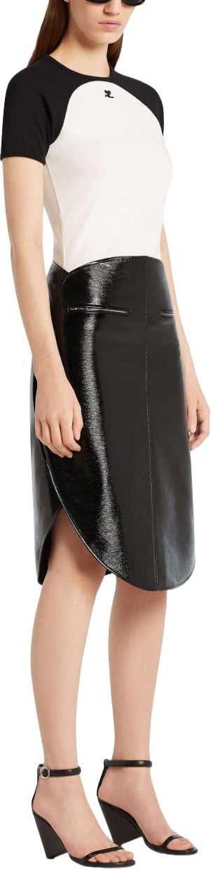 COURREGES Top White/Black Divers