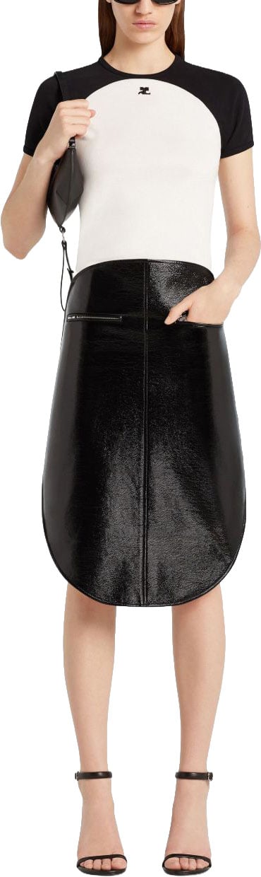COURREGES Top White/Black Divers